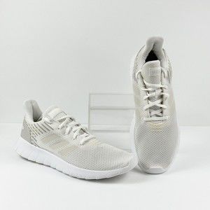 Adidas Asweerun Running Shoes Womens Sz 10 F36340 White Gray Low Top Sneakers